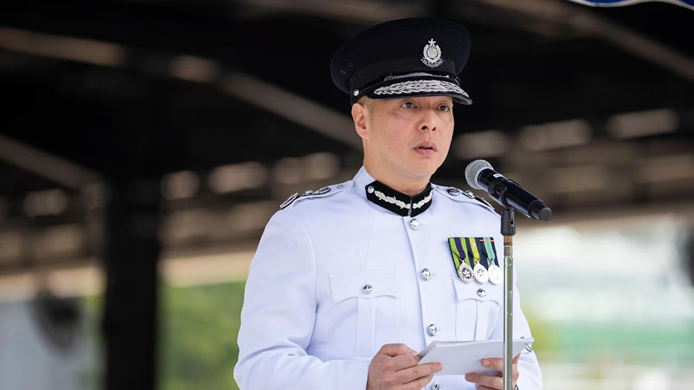 警察學院今日舉行結(jié)業(yè)會操 周一鳴檢閱首屆「學警預備訓練課程」學員