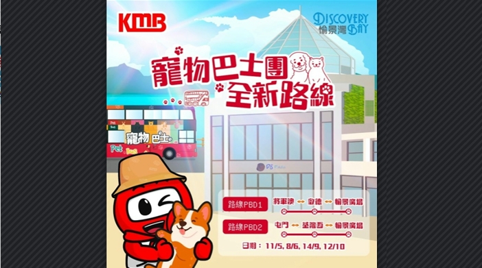九巴寵物巴士團(tuán)11日起推新路線 一人一寵票價(jià)68元