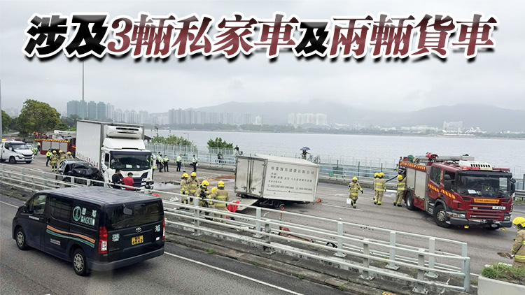 吐露港公路5車串燒釀6傷 相關(guān)行車線一度全線封閉