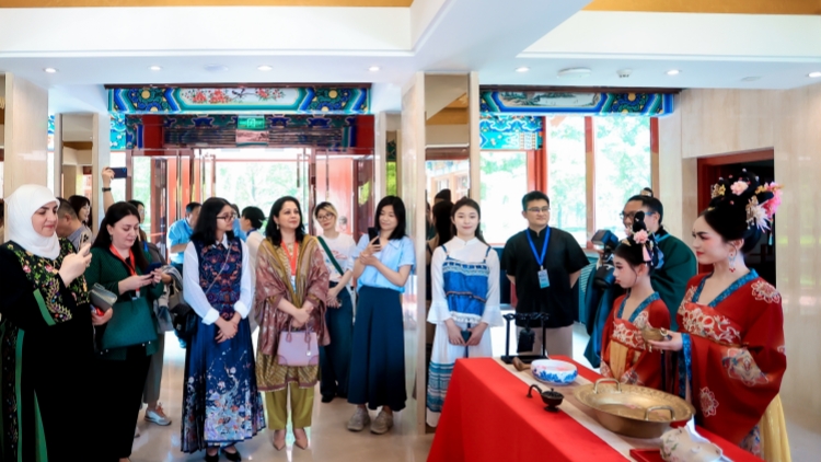 數(shù)十位駐華大使夫人在京參加「國(guó)際茶日」活動(dòng) 在茶文化中「讀懂中國(guó)」