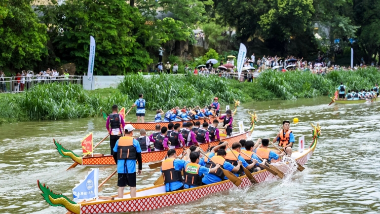 「群龍」競渡龍崗河 深圳這場龍舟賽太「燃」了！