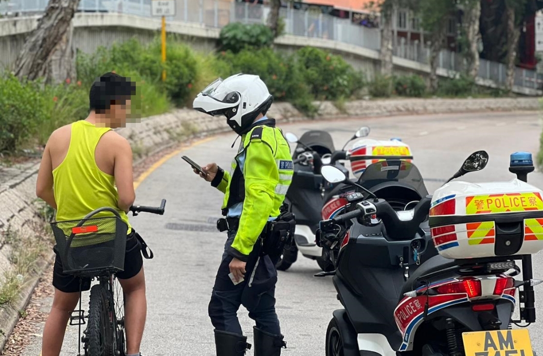 警方新界北打擊單車違例 發(fā)出141張告票