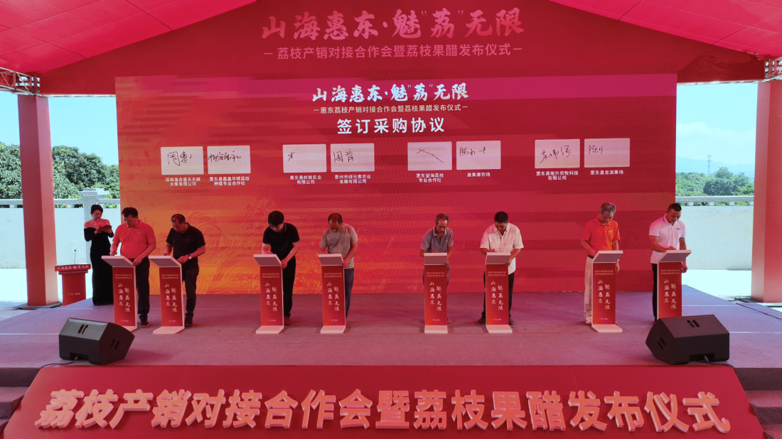 助推形成「種得出、賣(mài)得好」的良性產(chǎn)銷(xiāo)循環(huán)  惠東縣舉行荔枝產(chǎn)銷(xiāo)對(duì)接會(huì)暨荔枝果醋發(fā)布活動(dòng)