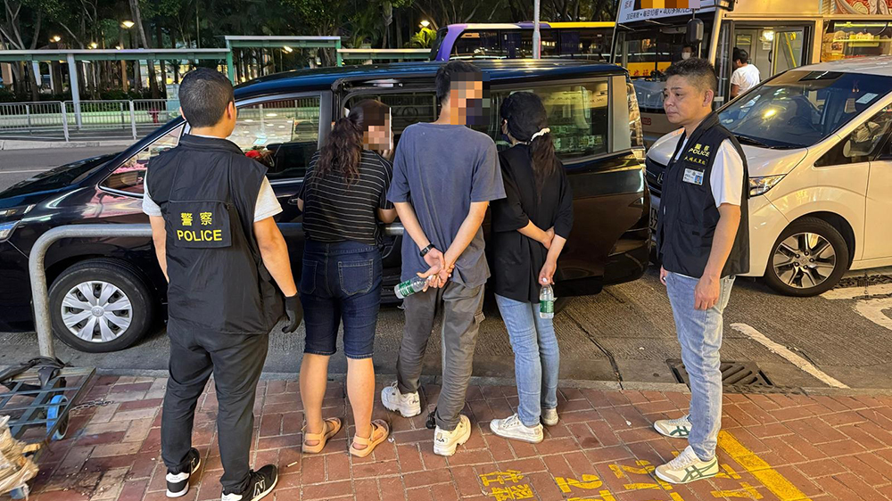 警上水破釣魚機(jī)賭檔 拘5男女