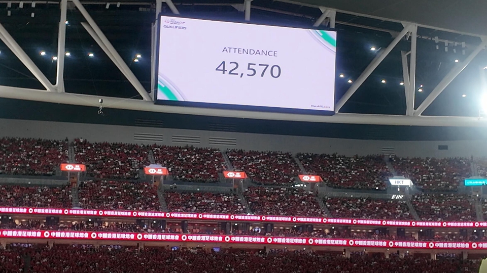 有片｜港隊1:0絕殺印度 42570人坐爆啟德 創(chuàng)入場紀(jì)錄