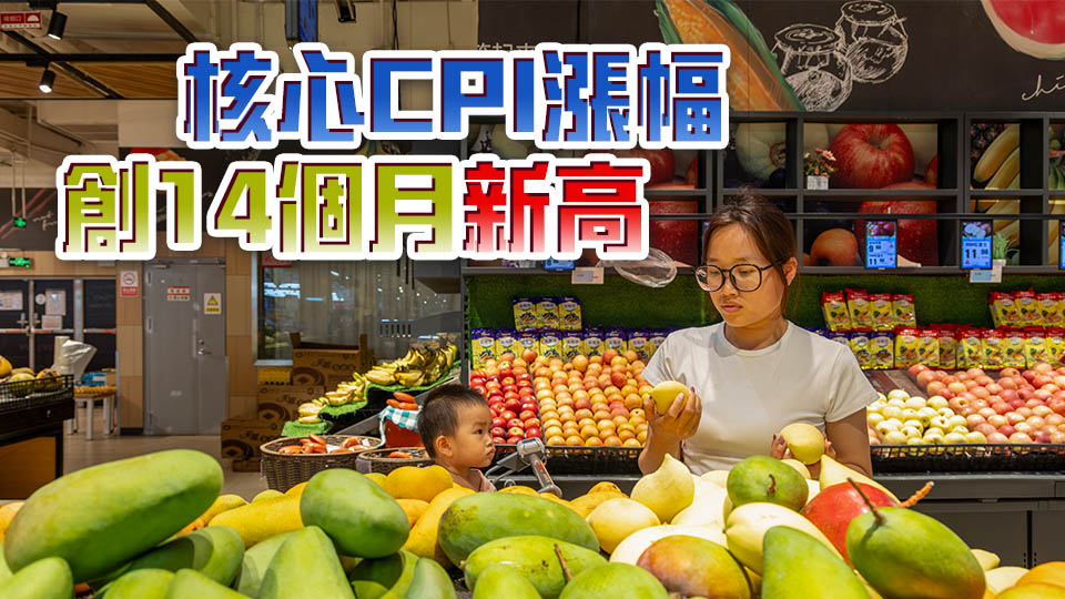 內(nèi)地6月份CPI同比上漲0.1%