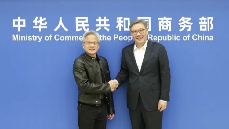 商務部部長王文濤會見英偉達CEO黃仁勛