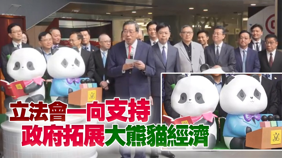 立法會(huì)大熊貓雕塑歡迎儀式 梁君彥：料成人氣打卡熱點(diǎn)