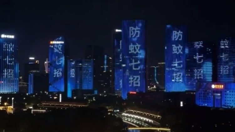 基孔肯雅熱流行 佛山辦燈光秀宣傳防蚊