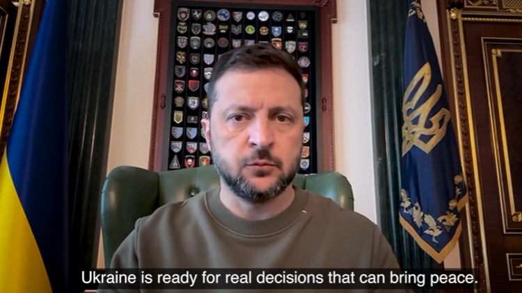 烏克蘭總統(tǒng)澤連斯基：不會(huì)在領(lǐng)土問題上向俄讓步