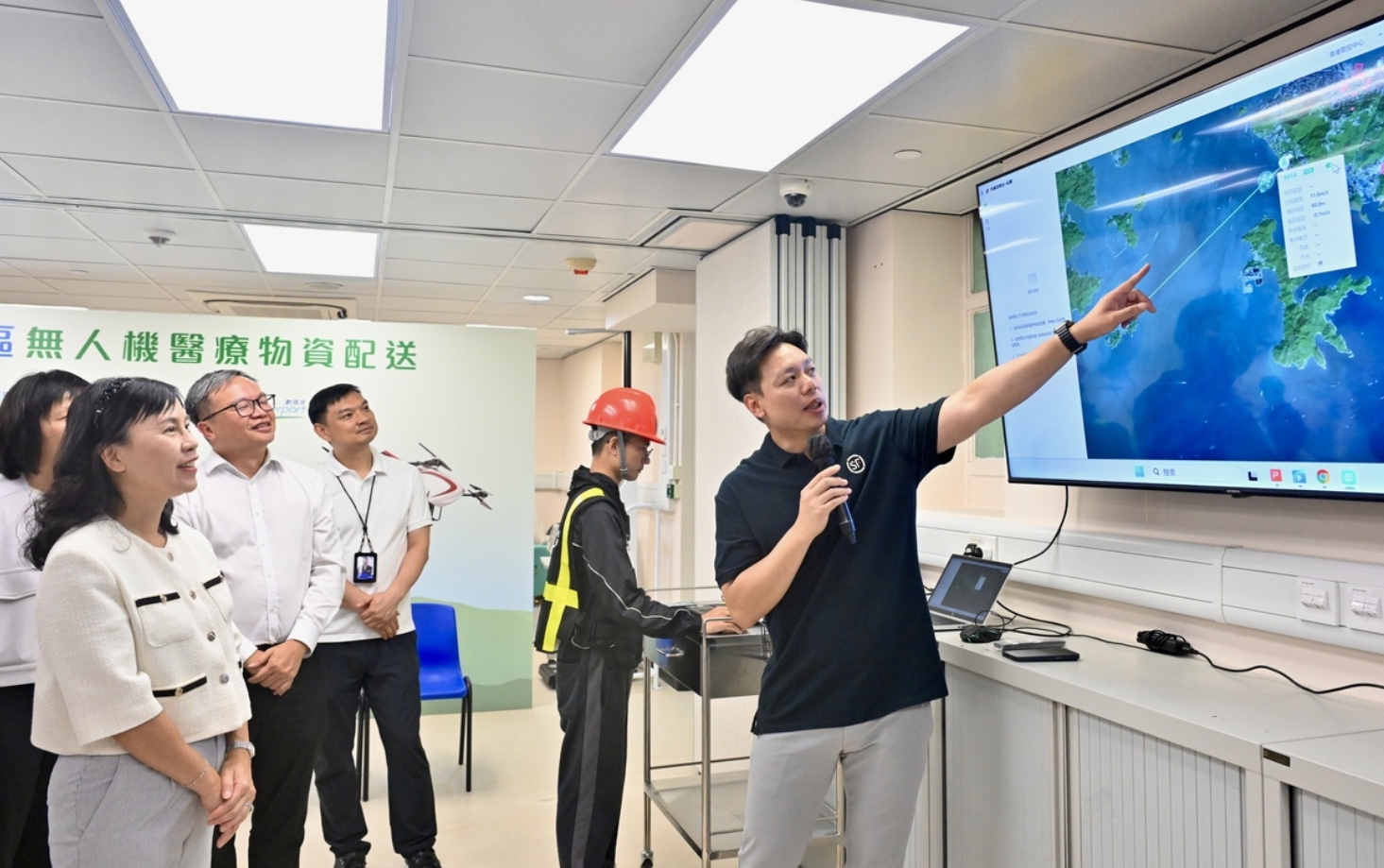 有片丨長洲無人機(jī)配送醫(yī)療物資進(jìn)展順利 陳美寶：樂見項(xiàng)目「夢想成真」