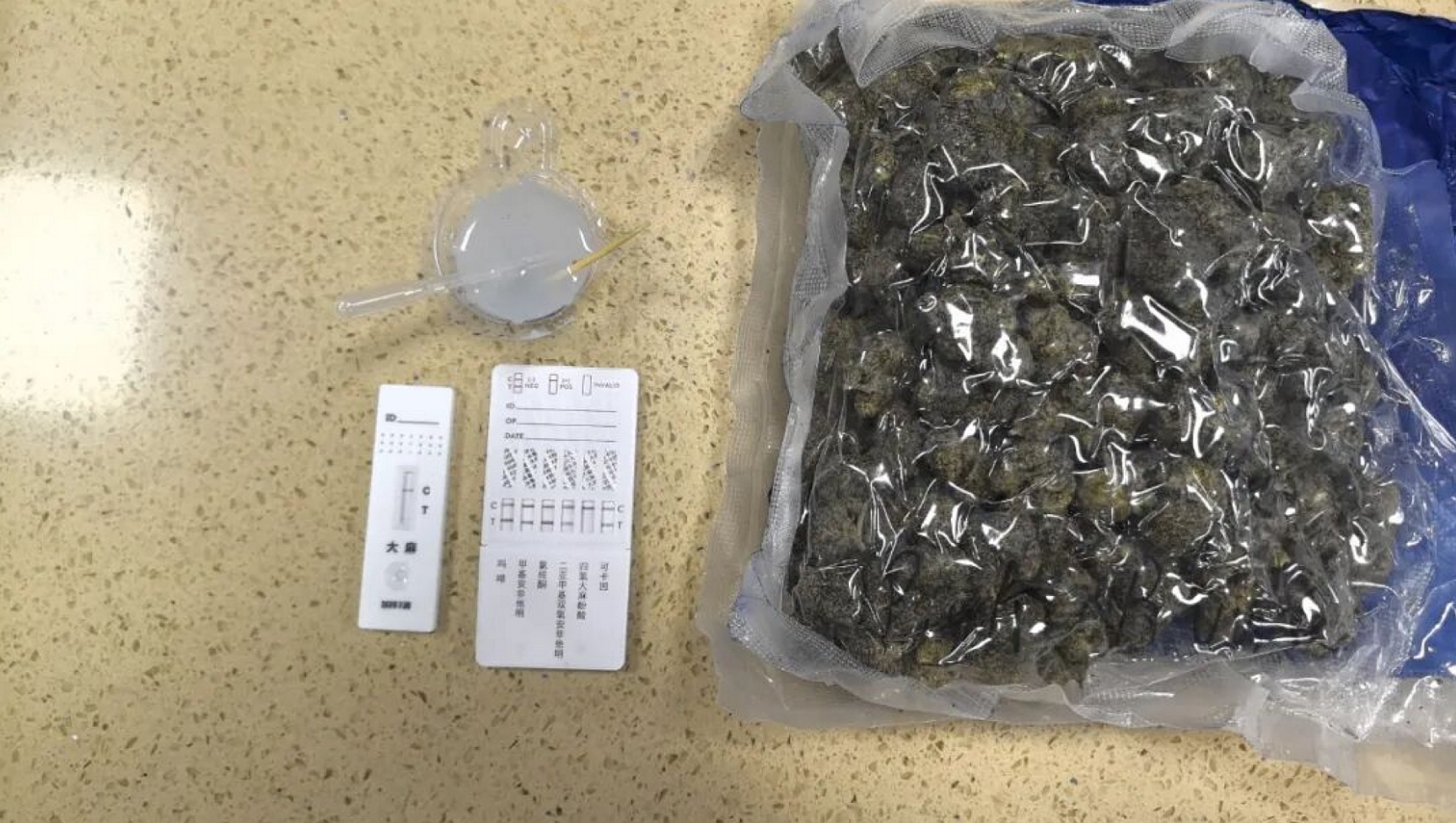 有片丨深圳郵局海關(guān)揭毒包裹 檢2560.4克大麻
