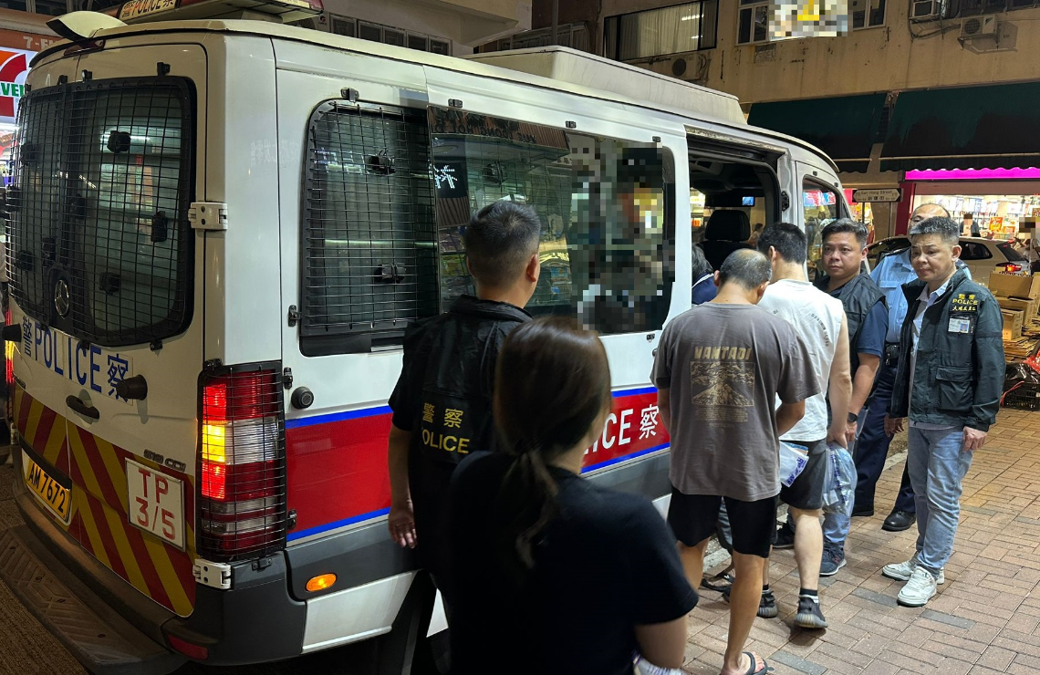 警方上水破釣魚(yú)機(jī)賭檔 拘捕5名男女