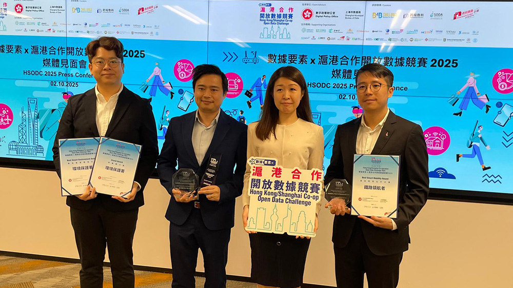 港兩支團(tuán)隊(duì)奪滬港數(shù)據(jù)競(jìng)賽大獎(jiǎng)