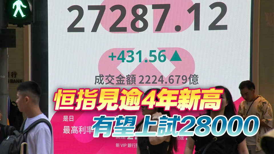 第四季開局報(bào)捷 港股重上二萬七