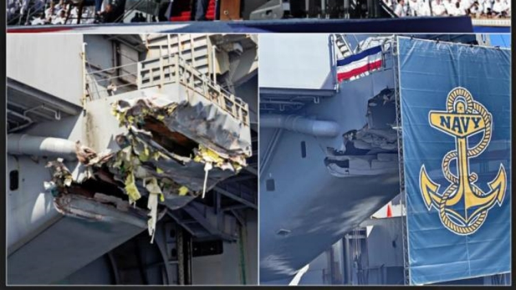 撞船事故已過(guò)8個(gè)月 美受損航母或再等一年才能維修