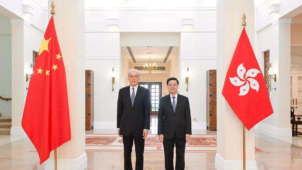 李家超與最高人民法院院長張軍會(huì)面