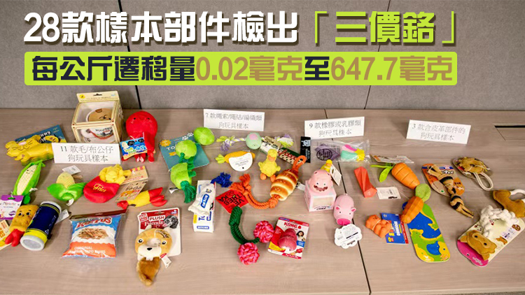 消委會(huì)測(cè)試30款狗玩具樣本 1款「三價(jià)鉻」遷移量超標(biāo)
