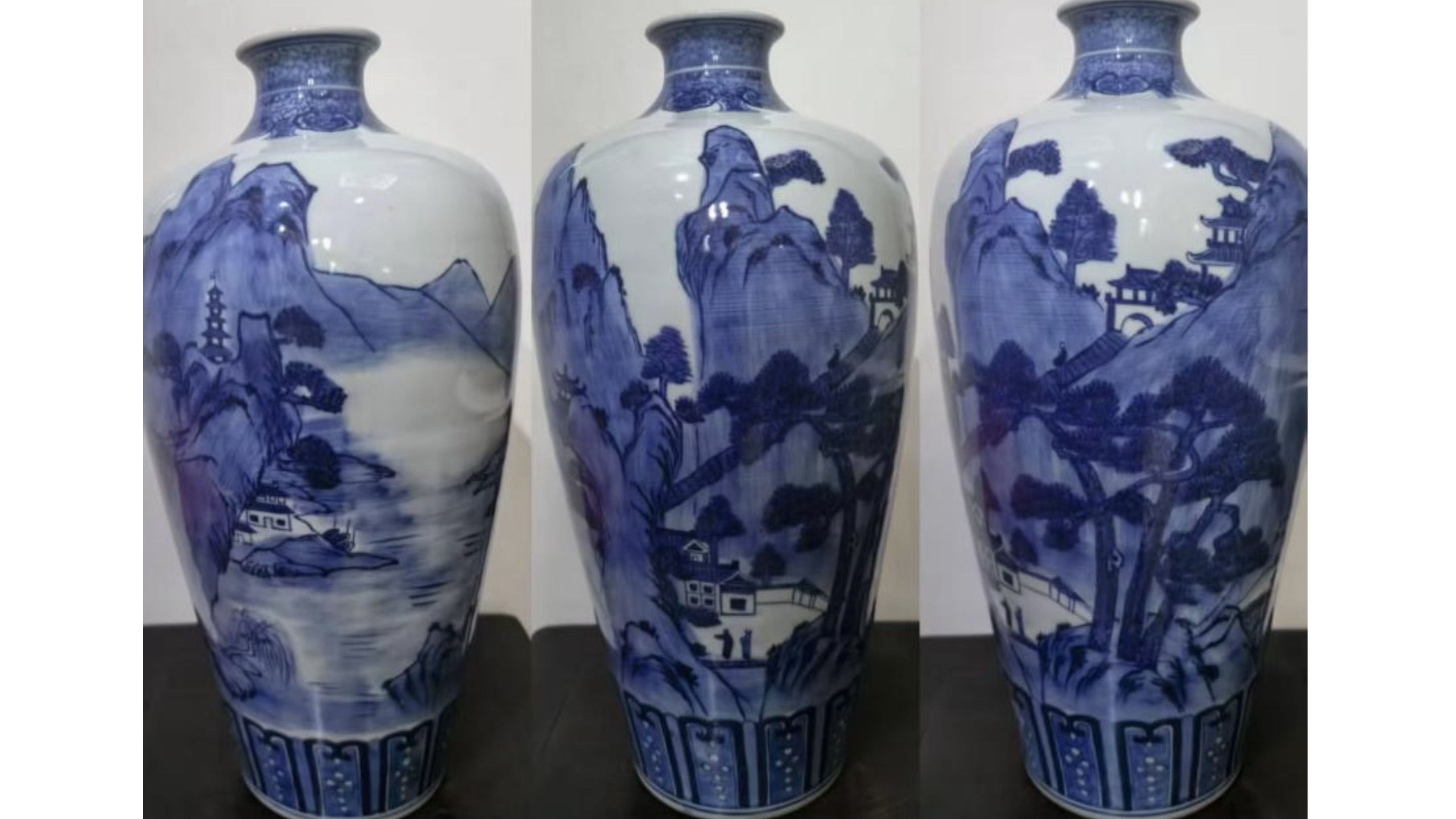 江山入瓶，瓷韻黃山 ——70年代青花寫意山水《黃山》梅瓶鑒賞