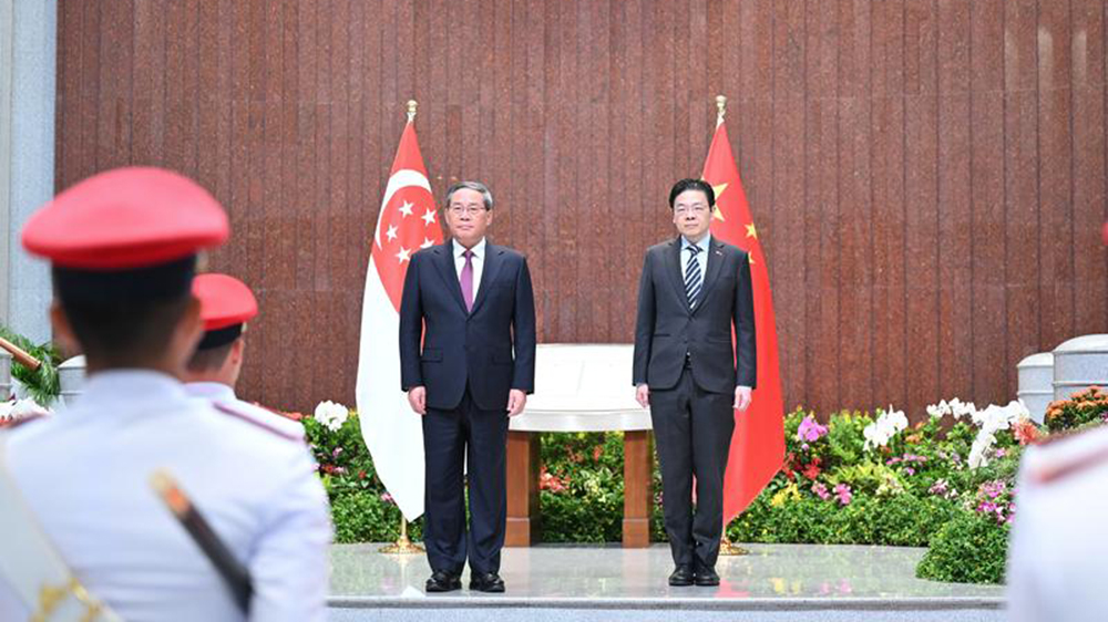 李強(qiáng)同新加坡總理黃循財(cái)會(huì)談