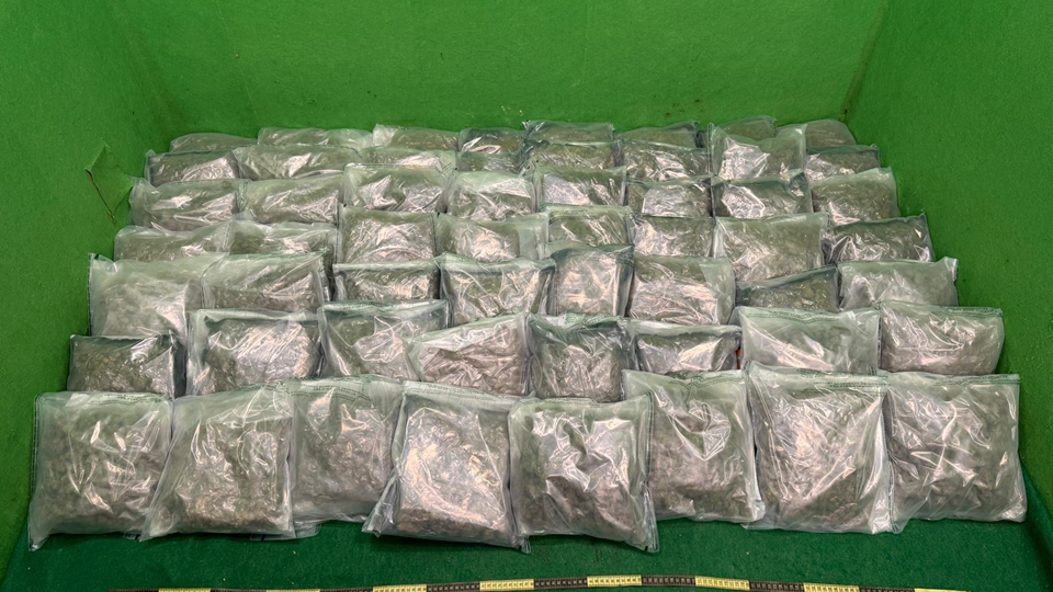 海關(guān)機(jī)場檢值560萬元大麻花 拘捕臺北抵港19歲女子