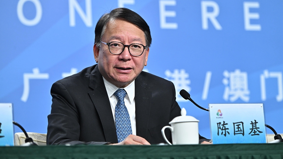 陳國基出席十五運會新聞發(fā)布會：將吸引大批旅客感受香港體育熱情及城市魅力