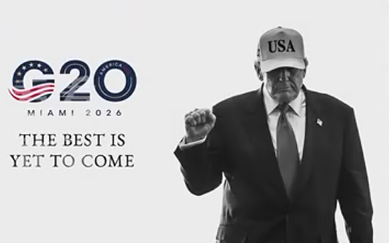 外媒：美國(guó)接掌G20，立即清空官網(wǎng) 只留特朗普握拳照