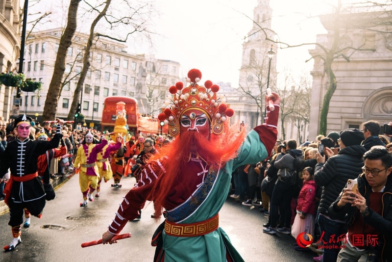 倫敦新春慶典現(xiàn)場(chǎng)。人民網(wǎng) 郭錦標(biāo)、楊浩鵬攝