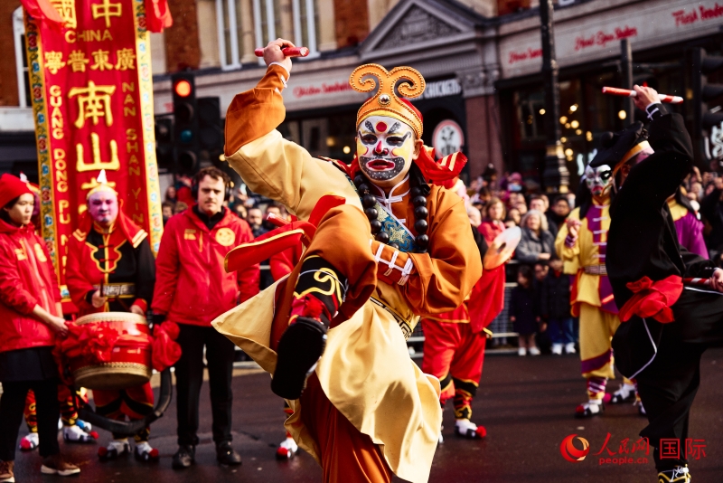 倫敦新春慶典現(xiàn)場(chǎng)。人民網(wǎng) 郭錦標(biāo)、楊浩鵬攝