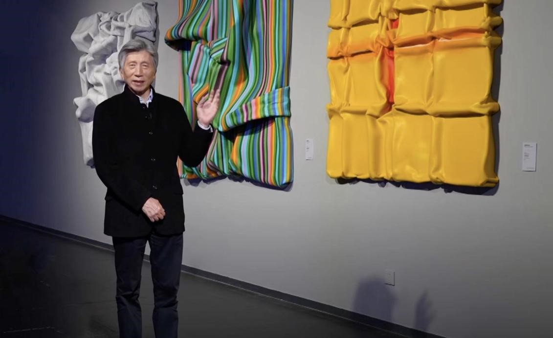 圖4圖説：中國美術家協(xié)會主席、中央美術學院院長范迪安 以視頻方式對作品進行解讀.jpg