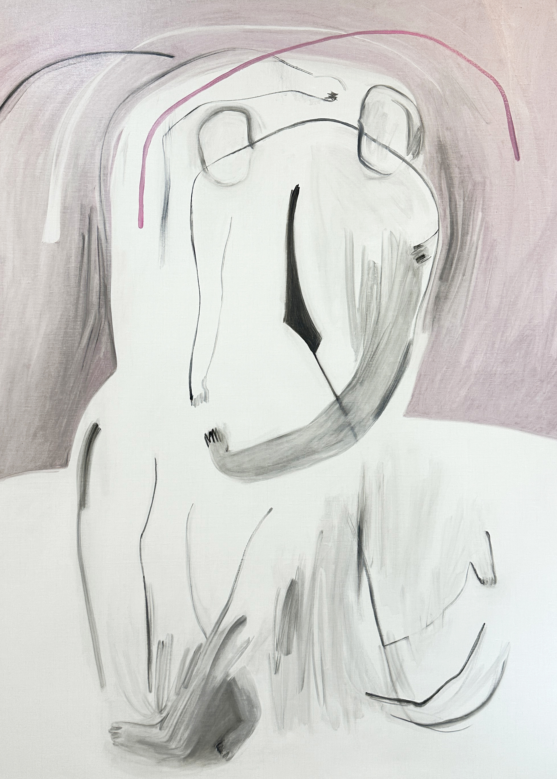 Lulu NGIE, Not quite in tune with each other ?了?點默契, 2025, oil on linen, 120 x 86 cm.jpg